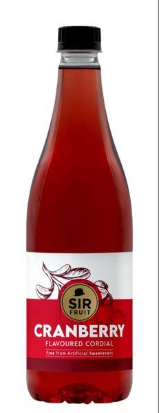 Sir Fruit Cranberry Cordial 750ml - Set of 6