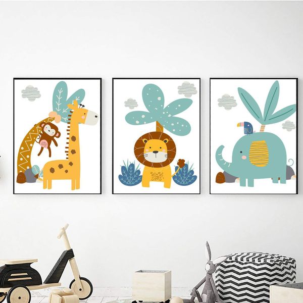 Life in the Wild - A4 Canvas -Set Of 3
