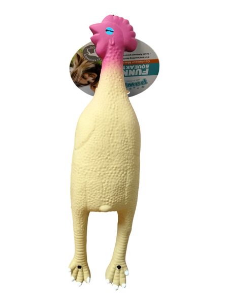Squeaky Chicken Dog Toy
