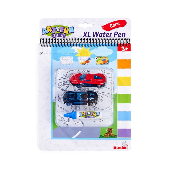 Art &amp; Fun XL Water Pen Cars Colouring Book