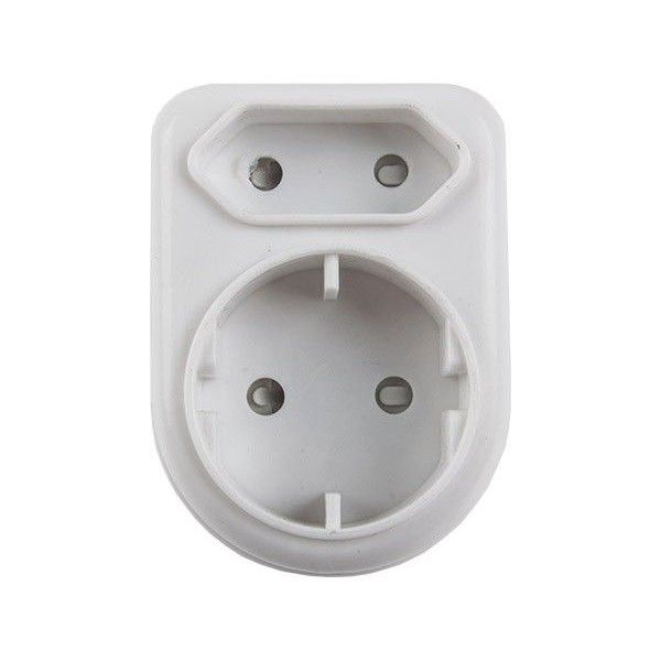 5 Pack Selectrix: Plug Adaptor - White - 1 x Round 2 pin 16A with 1 x 2 pin 5A
