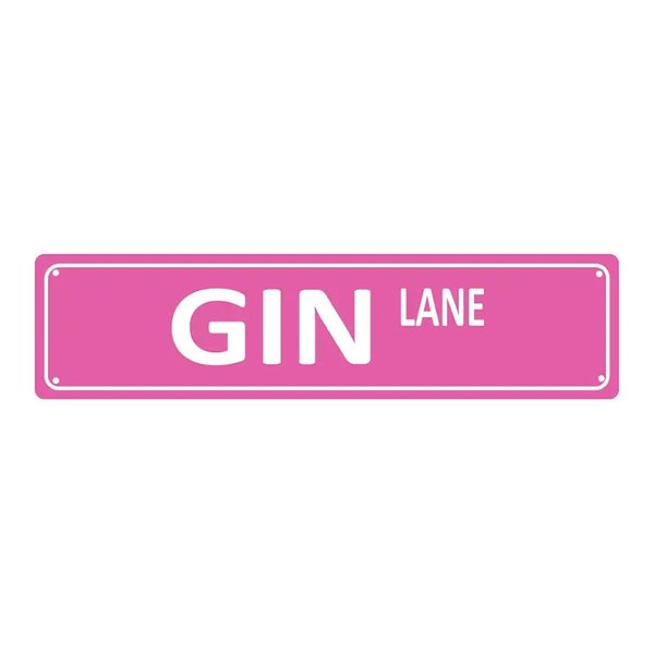 Gin Lane Metal Sign Women's Bar Decor