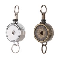 Peahefy Reel Key Chain, Ring Reel Holder 3Pcs Retractable Fishing