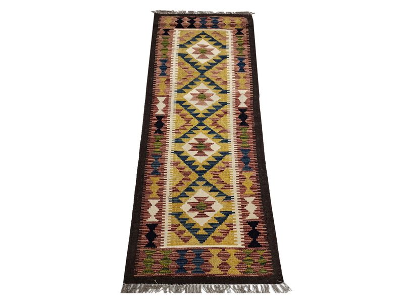 Gorgeous Afghan Handmade Maimana Kilim 191 x 63 cm