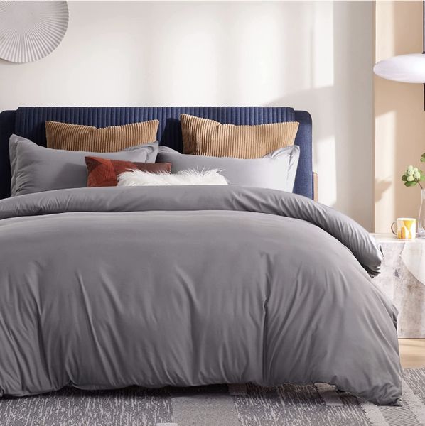 3 Piece Duvet Cover Set - Grey