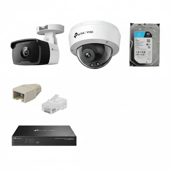 Vigi 8-Channel NVR with 2 x 2MP Bullet &amp; 2 x 3MP Cameras