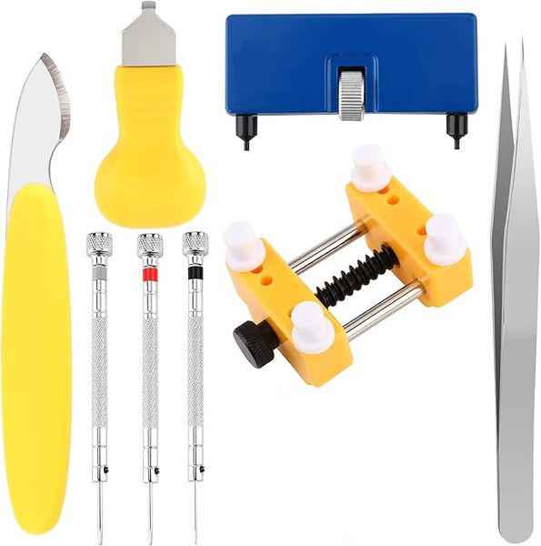 8 PCS Professional Watch Back Remover Tool Adjustable Watch Case Opener
