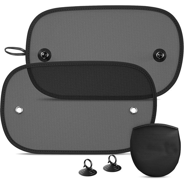 Car Sun Shade 2 Pack Universal Cling Side Window Shade