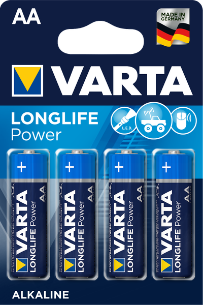 Varta - Longlife Power Batteries AA Bulk Pack 80 Pieces (20X4Packs)