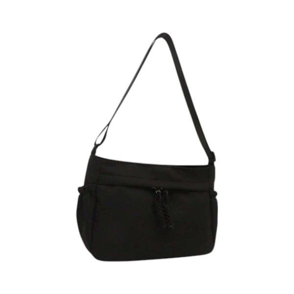 Stylish Large-Capacity Multi-Pocket Crossbody Bag - Black