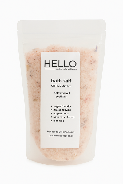 250g Organic Bath Salt Natural, Vegan Spa Relaxing Soak - Citrus Burst