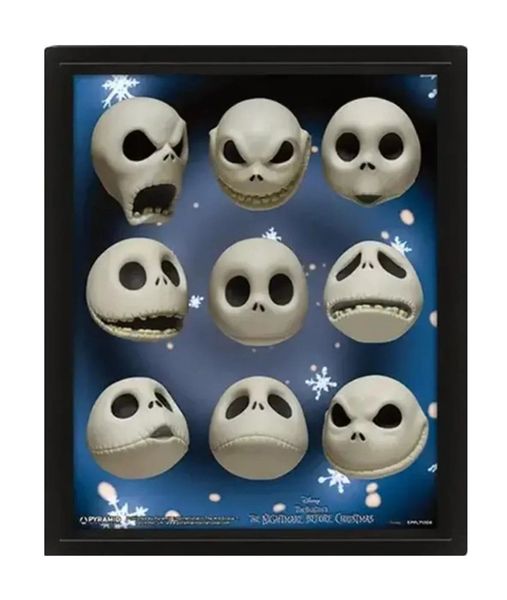 The Nightmare Before Christmas Framed 3D Lenticular Poster (25cm x 20cm)