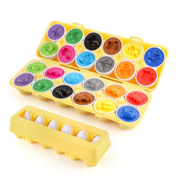 Egg Shape Matching Toy 24Pcs Educational Traffic Theme Toddler Game
