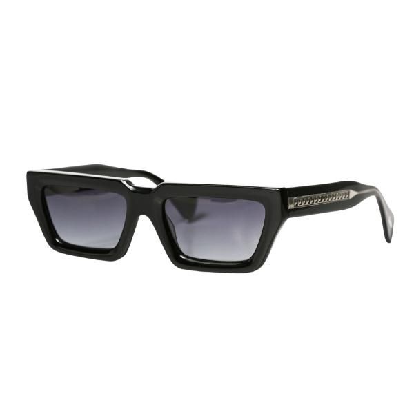 Superfine Tuli Rectangle Black Sunglasses
