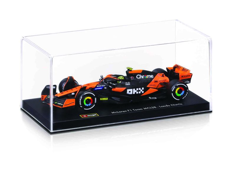 Bburago 1/43 McLaren Team F1 MCL38 2024 with Collectors Hardcase #4 Norris