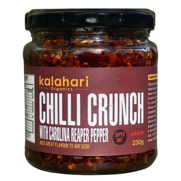 Kalahari Organics Carolina Reaper Chilli Crunch Oil -230g