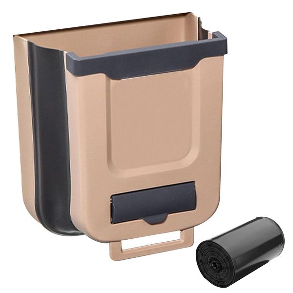 Foldable Waste Bin Set Cabinet Door Hangings Mini Trash Can