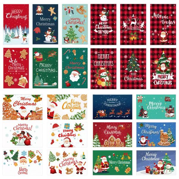 24 Piece Christmas Cards with Envelopes and Stickers Set for Gifting