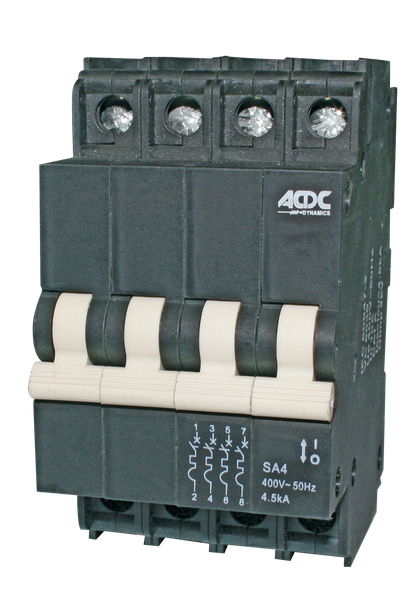ACDC - Circuit Breaker - 13mm - 4.5kA - 4 Pole - C-Curve - 63A