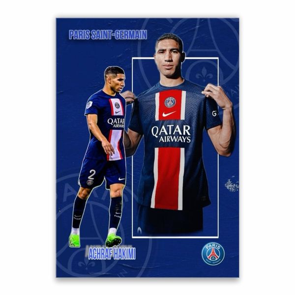 Achraf Hakimi Paris Saint Germain Poster - A1