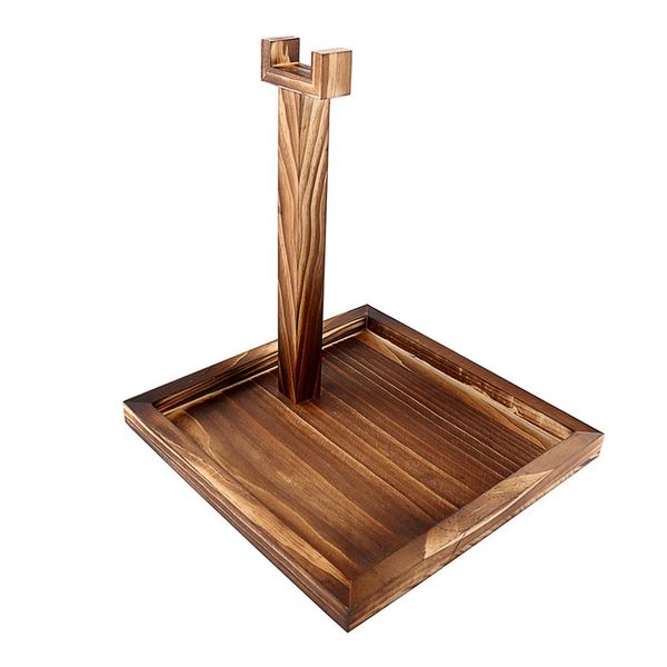 Solid Wood Headphone Stand Space Saving Desktop Display Earphone Tray