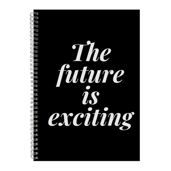 Future A4 Notebook Spiral Lined Motivational Saying Graphic Notepad Gift187