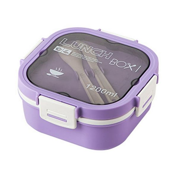 1.2L Eco-Friendly Multiple Compartment Lunch Box- Purple