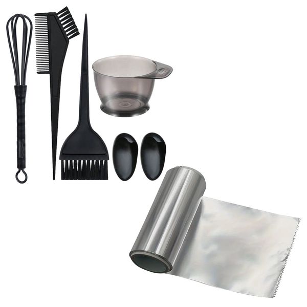 Decor Beauty Hair Dyeing Tools Kit With Highlighting Foil Set of 7