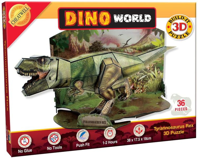 Build Your Own 3D Mini Puzzle - Dino T.Rex (36 Pieces)