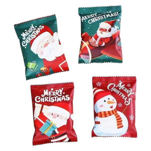 100 Piece Mini Christmas Treat Gift Pouches- Red &amp; Green