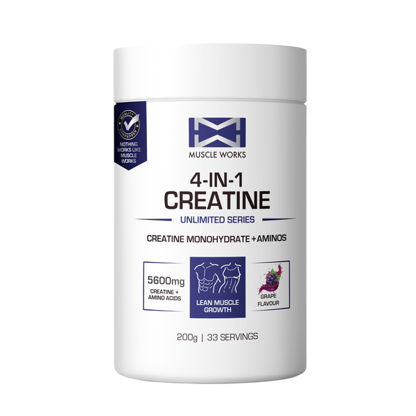 Muscle Works 4-in-1 Creatine Grape Flavour