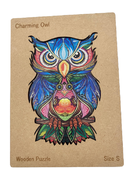 Wooden Jigsaw Puzzles - Unique Baby Owl Jigsaw Pieces Size A5