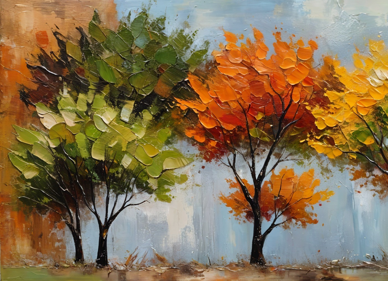 Modern Canvas Wall Art Home Decor -Autumn Trees 01