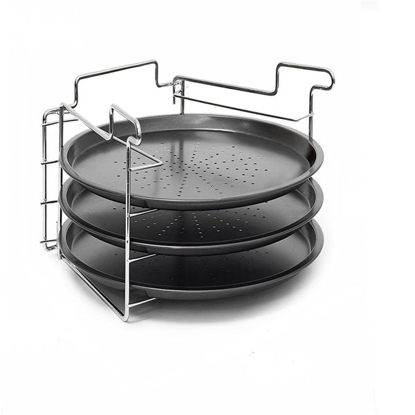 Stackable Pizza Pan &amp; Stand - 3 Piece