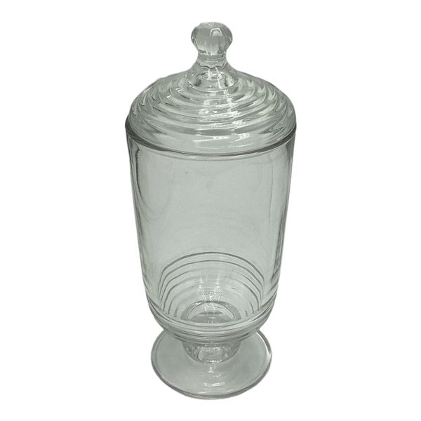 Jar 24.5 x 10cm Footed Glass With Lid