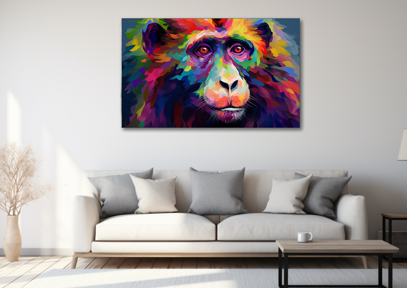 Canvas Wall Art - Baboon Tapestry Abstract - HD0142