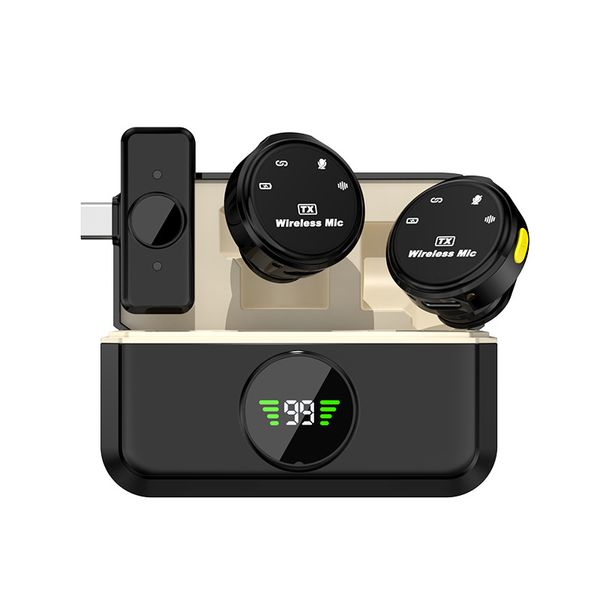 3Pcs Mini Wireless Microphone with USB-C Plug-Play Compatible With Type-c