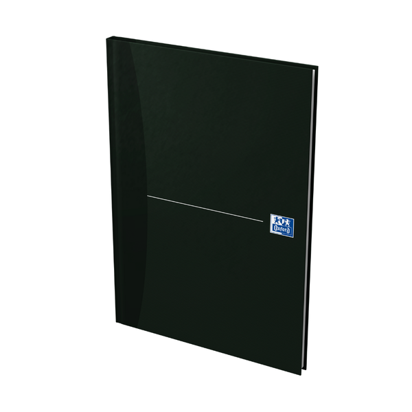 Oxford Office Essential A4 Ruled Hardcover Notebook, 96 Sheets - Black