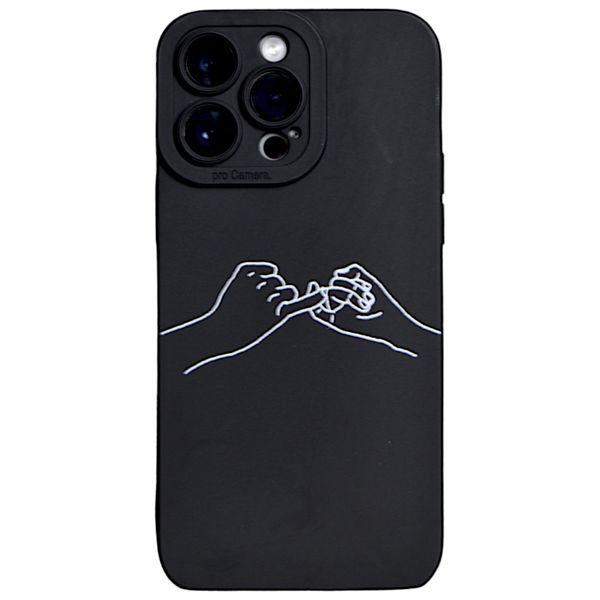 Black - Phone Case with Pinky Promise - Iphone 15 Pro