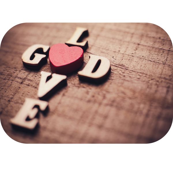 Love God Wood Printed Mouse Pad