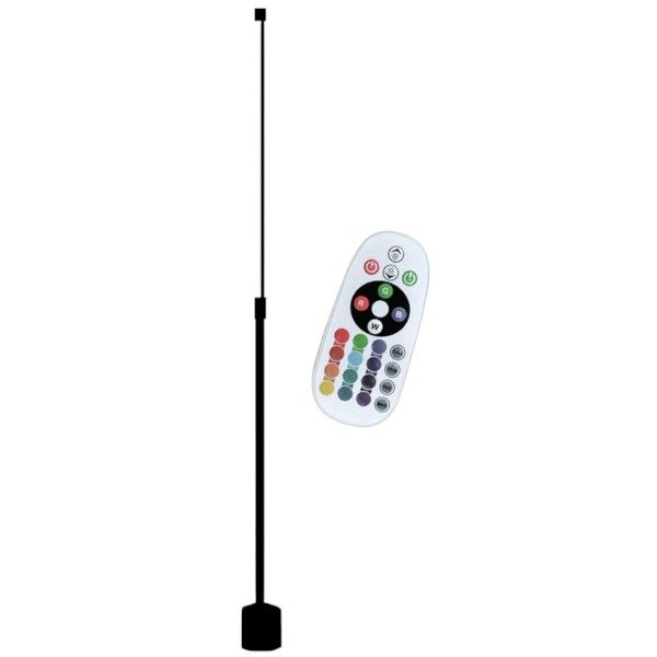 LED Floor Lamp With Remote Control - Black