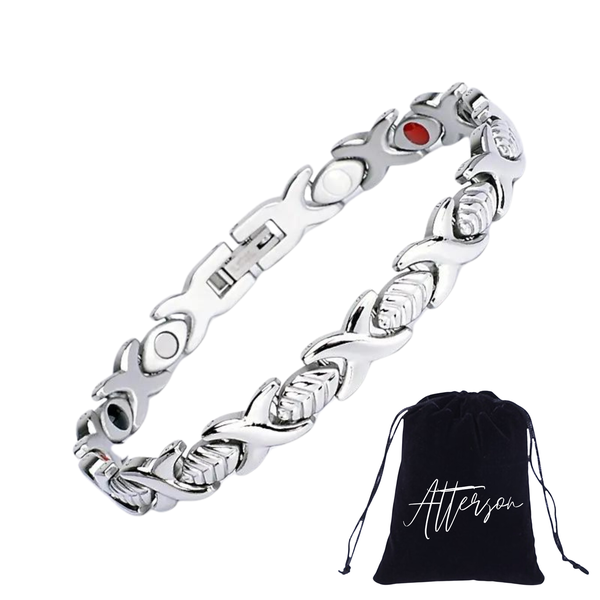 Ladies Magnetic Silver Bracelet - Arthritis Relief by Atterson