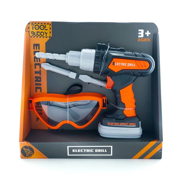 Tool Buddy 5-piece Electric Drill Simulation with Goggles Tool Set