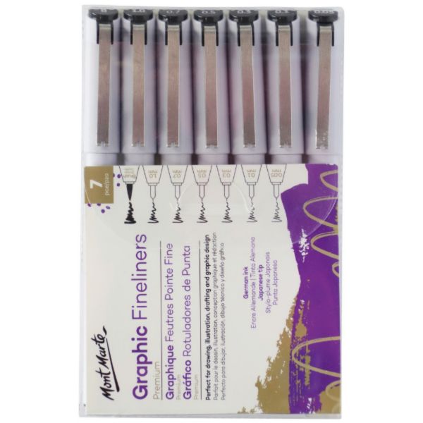 Graphic Fineliners - 7 Pieces