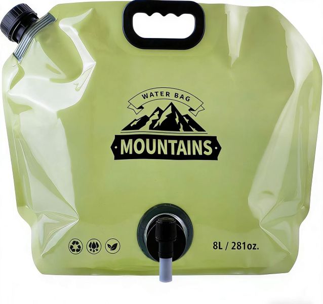 Camping Water Jug 8L/2.1 Gallon,Portable Folding Water Bag