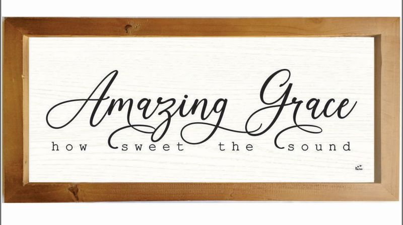 Amazing grace wall art (W63cm x H31cm)