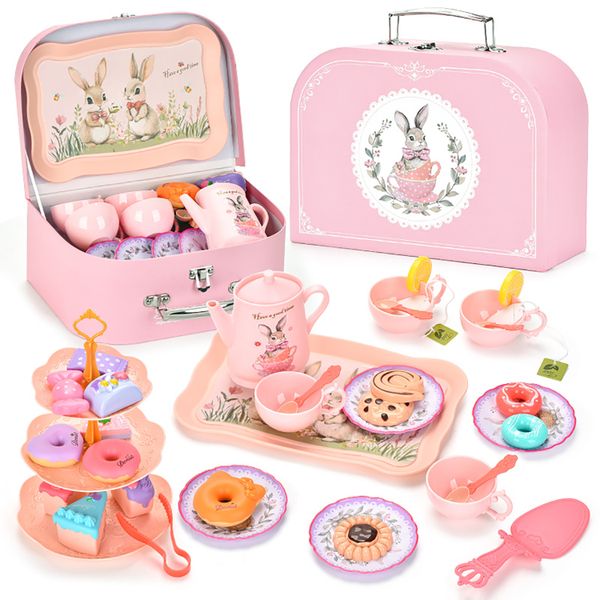 Kids' Tea Party Set - Bunny Kitchen Toy &amp; Pretend Play Set - 42-Pieces