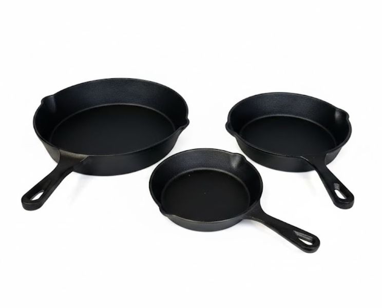 3-Piece Cast Iron Frypan Set