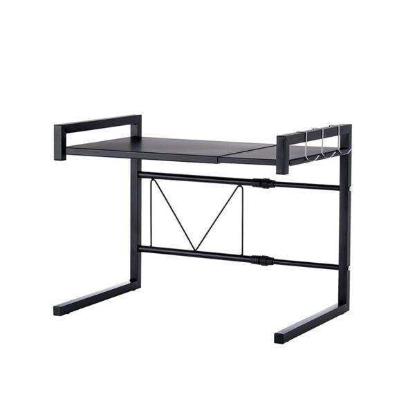 2-layer Microwave Oven Rack Oven Bracket Kitchen Retractable Storage Rack