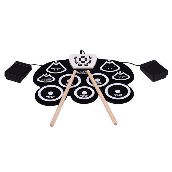 Silicone Electronic Drum Pad, Foldable, USB